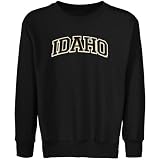 NCAA Idaho Vandals Youth Black Arch Applique Crew Neck Fleece Sweatshirt