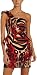 XOXO  Junior's Leopard Print One-Shoulder Peplum Dress,Red,3