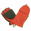 Ski Winter Flip Mitten Fingerless Gloves Glomitt Red