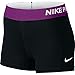 Nike Women's Pro Cool 3-Inch Training Shorts (Black/Cosmic Purple/White/X-Small)