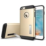 【Spigen】 iPhone6s Plus ケース / iPhone6 Plus ケース, スリム・アーマー 【 米軍MIL規格取得 衝撃吸収パターン加工 】 アイフォン6s プラス / 6 プラス 用 耐衝撃カバー (シャンパン・ゴールド SGP11653)