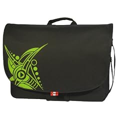 aQuip A/CCT-3JLG Messenger Jungle Leaf Notebooktasche f�r 34-44 cm (15,4-17,3 Zoll) gr�n/schwarz