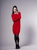 Off Shoulder Red Sweater Dresses by Tara Jarmon