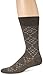 Perry Ellis Men's Diamond Clocking Mercerized Cotton Sock