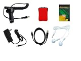 iShoppingdeals 6 items combo for Sony Series (Sony PRS-505 Portable Digital e-Reader , Sony Digital Reader Touch Edition PRS600, Sony Digital Reader Pocket Edition PRS 300) includes : Car Charger + Wall Charger + Straight usb data Cable + Red Sleeves Bag + Screen Protector +White Earphone + Fishbone keychain