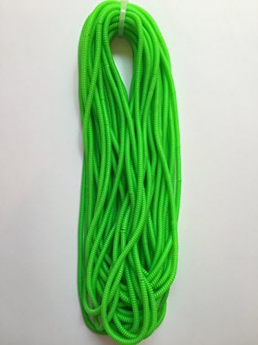 SET of 4 Spiral Cord Protectors for Cell Phone Charger Cables, Tablet Charger Cables and Earphone Cords (Neon Green)