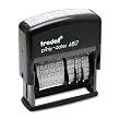 U. S. Stamp & Sign Trodat Economy 12-Message Stamp, Dater, Self-Inking, 3/8 x 2 Inches, Black (E4817)