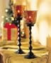 Pack of 8 Ribbed Candlestick Style Glass Mosaic Votive Holders
