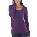 Mossimo Supply Co. Juniors Core Long Sleeve Scoopneck Top - Milan Purple