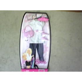 Barbie Clothes Lets Shop White Top Blouse Blue Jean Pants and Accessories