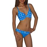 2PCS Set Swimsuit: Womens Surf Style Sexy & So Soft Top & Bottom Quick-Dry Bikini - X-Large
