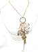XX-Long Designer Look Good Luck/Spiritual Themed Charm Necklace with Elephant, Hamsa,...