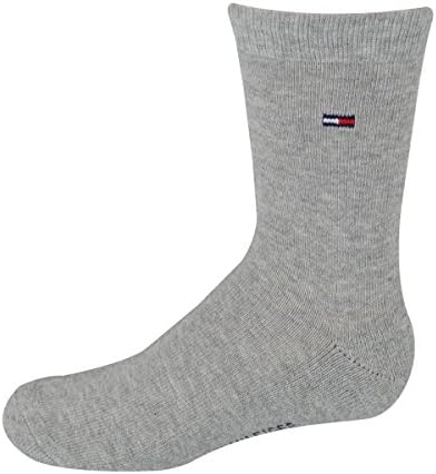Tommy Hilfiger Kid's Socks Flat Knit Crew Oxford Heather 3pairs