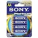 Sony AM3PT-B8A Platinum Alkaline Battery Blister Multipack (8-Pk)
