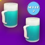 FROSTY FREEZER MUGS - BLUE 12 OZ. (SET OF 2)