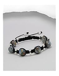 Polyester Mother of Pearls Bracelet In Brass