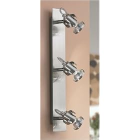 Eglo 86018A Tukon-1, Nickel, 3-Light Spot Light Fixture by Eglo