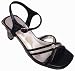 Fairytale Princess Black/Clear Heel Sandals w/ Rhinestones