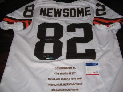 Ozzie Newsome Autographed Uniform - hof Psa dna - Autographed NFL Jerseys