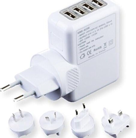 Moon Monkey Quad-port Compact USB Wall Charger / Travel Charger for Iphone 5s, 5c, 5, 4s, 4; Ipad 5, Air, Mini; Kindle; Samsung Galaxy S4, S3, S2, Galaxy Note 3, 2; Neuxs 5; Lg G2; Motorola Droid Razr Maxx; HTC One X V S and More--good Solution to Your Power Hungry Devices While Travelling