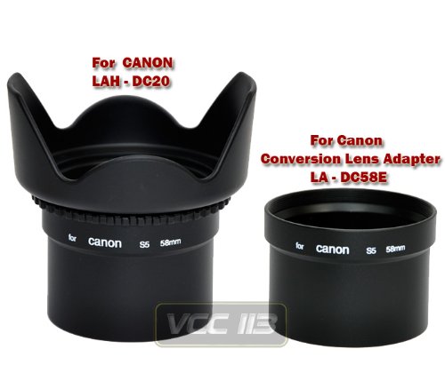 Aluminum Conversion Lens Adapter for canon LA-DC58E + LH-DC40 = LAH-DC20 Powershot S2 IS S3 IS S5 IS