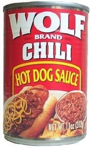 Wolf Brand Hot Dog Sauce 11oz Cans (Pack of 12)