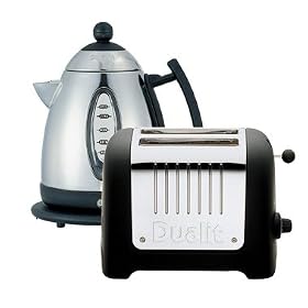 Dualit Lite Black 2 Slice Toaster & Kettle Breakfast Pack