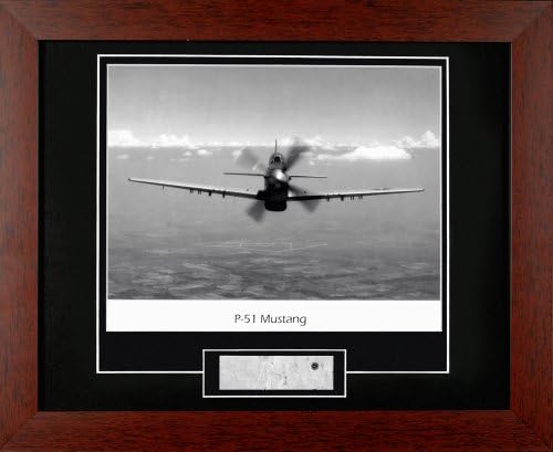 Century Collection P51 Mustang Photograph Framed with Metal Relic