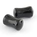 Pair of Black Onyx Stone Double Flared Domed Plugs: 4g