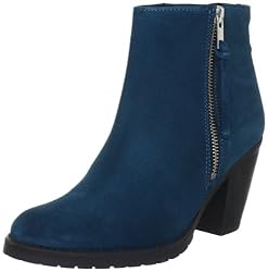 Mimic Copenhagen suede boot w.zipper M123701, Damen Fashion Stiefel, Blau (petrol), EU 41