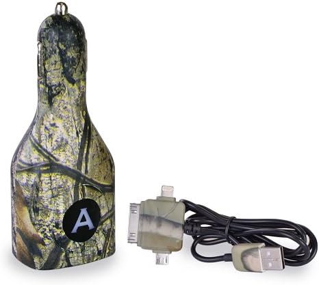 Axcel Dual USB (2.1+1Amp) Travel Wall &amp; Car Charger w/micro USB/lightining Cable