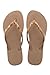 Havaianas Women's Slim Metal Mesh Flip Flop Sandal, Rose Gold, 7/8 M US