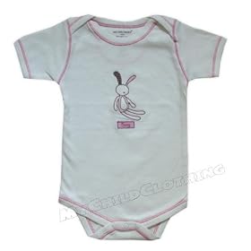 Dancing Bunny Organic Short Sleeve Snapsuit