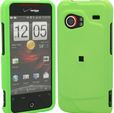 Green Rubberized Hard Case Protector Cover for HTC Droid Incredible (Verizon Wireless)