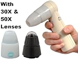 ProScope Mobile Wi-Fi Wireless Handheld Digital HR Microscope for iPad, iPhone & iPod touch with 30X Non Reflection Lens & 50X Lenses - Designed for Law Enforcement CSI Crime Scene Investigating, Field, Science Education Classroom, Lab or Patient exam - View live video and capture stills