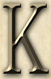 Monogrammed Textured Tile: K Free Shipping!