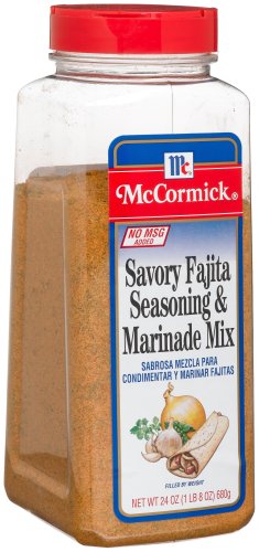 McCormick Savory Fajita Seasoning & Marinade Mix, 24-Ounce Plastic Bottles (Pack of 2) by McCormick
