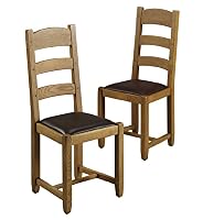 2 Compton Leather Dining Chairs