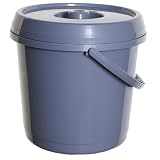 14 Litre Nappy Bucket with Lid - Silver