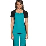Baby Phat Livin' Stretch Scrub Top with Sweetheart Neckline Scrub Tops Women