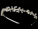 41oh8nZmZgL. SL160  Tricia Pearl & Crystal Silver Wedding Headband
