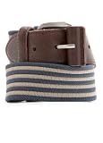 H.E. Homini Emerito Men's Striped Buckle Belt