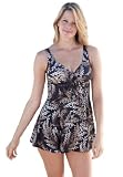 Woman Within Plus Size Bow-front swimdress by Penbrooke