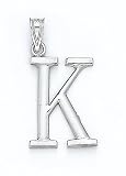 14K W/G INITIAL 'K' PENDANT - GH17102