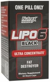 LIPO 6 Black, Black-Caps 60 ea