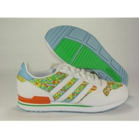 Adidas Mens ZXZ Plus Running White/Argentina Blue/Intense Green Casual shoe by adidas 