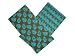 ArtisanStreet's Bamboo Garden Dinner Napkins. Set of 4 Coordinated Print Napkins in Shades of Teal and Brown. Finished with Decorative Edge Stitch. Limited Edition.