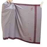 Handmade Party Wear Cotton Shawl With Designer Border From India (Free Shipping) Shwl0047rr