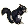 Squirrel Pin Black 1"