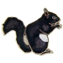 Squirrel Pin Black 1"